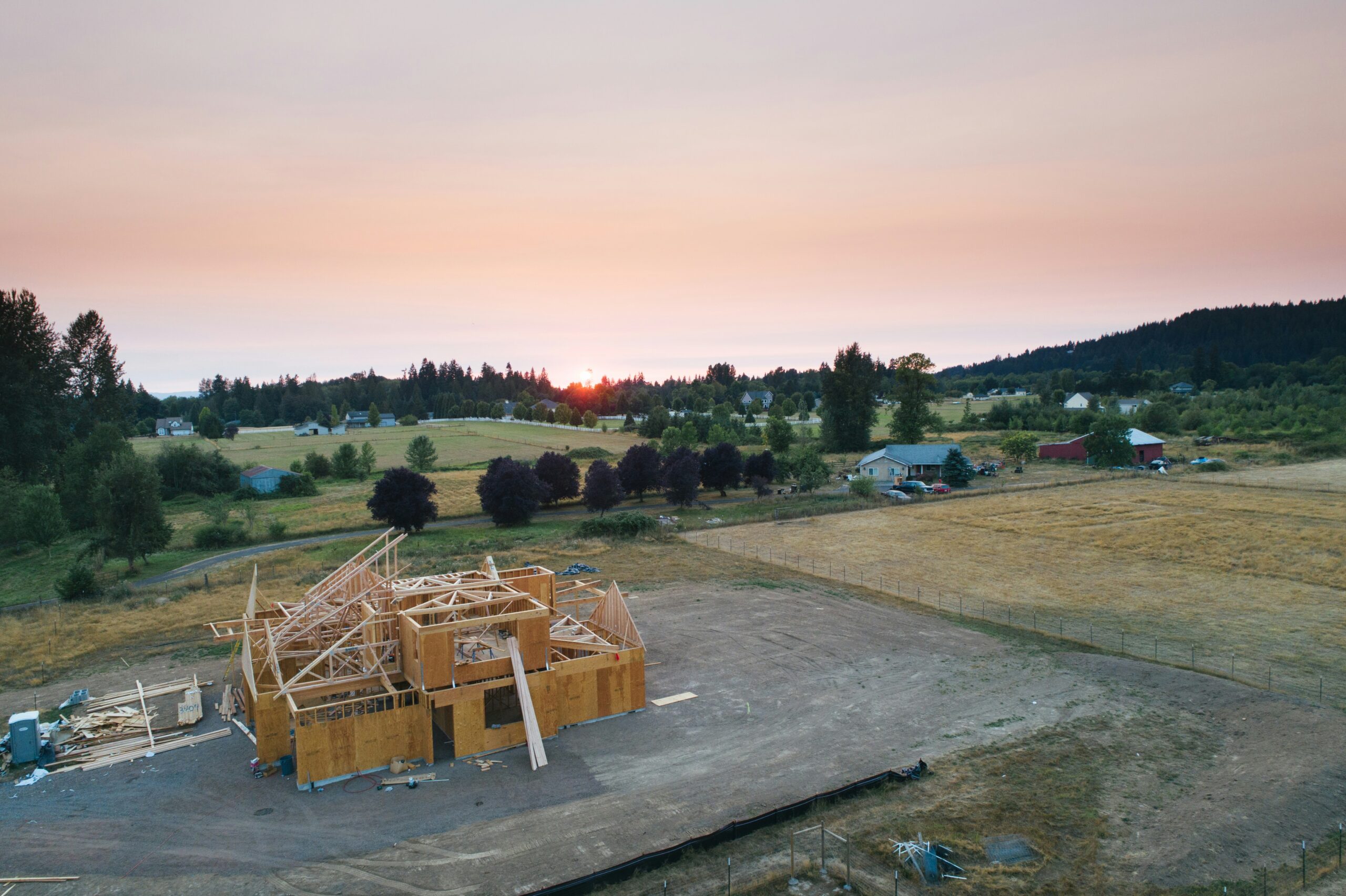 a home being built through a construction mortgage in Canada